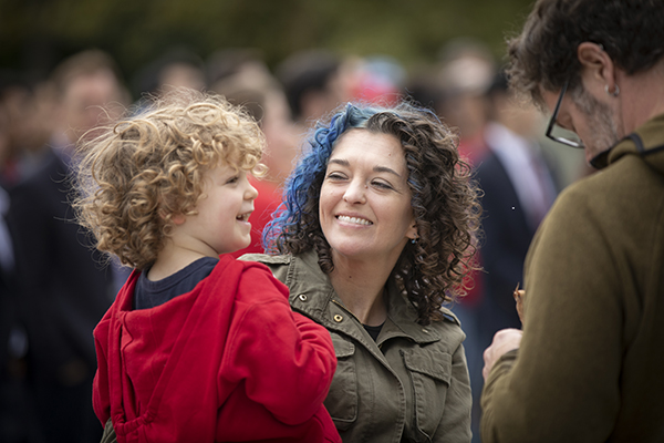 family enjoying chimes concert